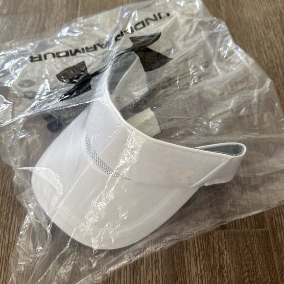 New Under Armour Women's Launch Run Visor White color tennis hat one size - Picture 3 of 9